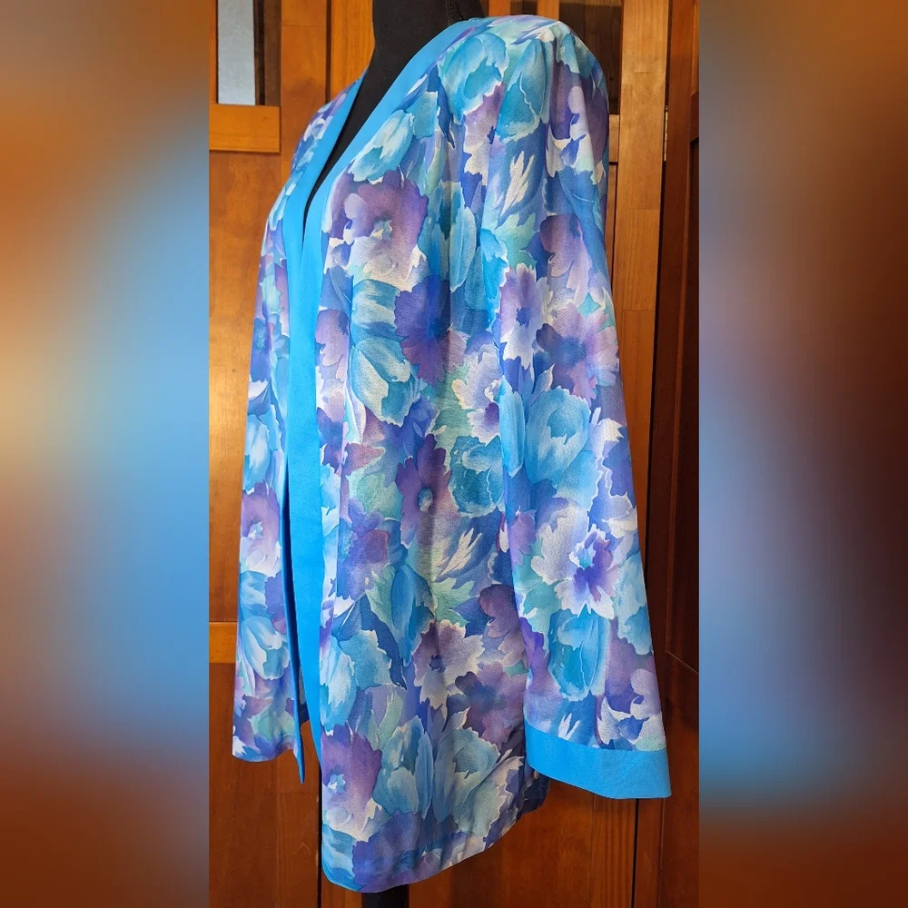 🪻NWT BLAIR women's floral kimono jacket. Size 1X - Picture 3 of 5
